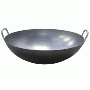 KBS Gastrotechnik KBS Poêle à wok Ø400 Mm Avec 2 poignées Acier inoxydable AISI 409 - 4059395014259