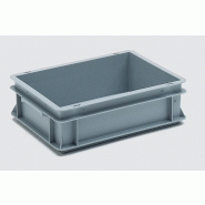 Bac plastique gerbable - kesbac 400x300x120mm