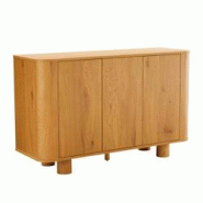 Oviala Business Buffet 3 portes moderne rectangulaire L120 cm bois clair - beige Bois massif 113848 Oviala Business Buffet 3 portes moderne rectangulaire L120 cm bois clair - beige Bois massif 113848