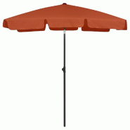 Parasol de plage terre cuite 180x120 cm Modèle Balcon Lumina Prime - 314724