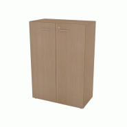 Armoire mi-haute portes battantes ORACLE - 3 coloris disponibles - L90 x P45 x H130 cm - Serrure et clés inclus Armoire mi-haute portes battantes ORACLE - 3 coloris disponibles - L90 x P45 x H130 cm - Serrure et clés inclus