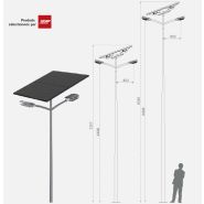 Lampadaire solaire à double crosse de 6 à 8 m pour l'éclairage des parkings, zones industrielles,...- 180 lm/W - Smartlight 6.2 - 8.2 - Fonroche Eclairage Lampadaire solaire à double crosse de 6 à 8 m pour l'éclairage des parkings, zones industrielles,...- 180 lm/W - Smartlight 6.2 - 8.2 - Fonroche Eclairage