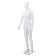 Vidaxl mannequin homme corps complet base verre blanc brillant 185 cm 142926