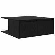 VidaXL Table basse Chêne noir 80 x 80 x 31 cm Bois d'ingénierie Modèle Polaris Salle à manger - 875488