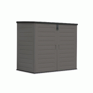 Wasabi - Armoire de Rangement en Resine 1170 L - 140x82x124cm - Plancher inclus - Double porte et couvercle à charnière - Structure métallique –