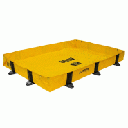 Bac de rétention souple pliable jaune Rigid-Lock QuickBerm Lite Justrite - 244 x 305 x 20cm