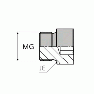 Bouchon mâle gaz cylindrique 6 pans creux Forme E - WOMCY00002 - OBMGCY 1/8 JE