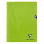 Clairefontaine Lot de 10 Cahier Mimesys 24x32, 48p./24 feuilles 90 g/m² piquées, coloris vert, quadrillé 5x5 - 3329683533122