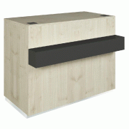 Comptoir Cage érable repose sac noir 1 tiroir 2 tablettes 120x60/76x93cm