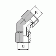 Coudes - 45° femelle tournant JIC x femelle tournant JIC - 1"1/16' , 24.69
