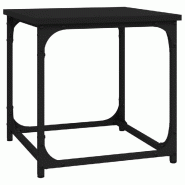Décoshop26 - Table d'appoint style industriel 40 x 40 x 40 cm bois d'ingénierie noir et acier DEC040292 - noir acier 3000264849152