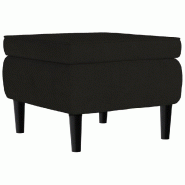Décoshop26 - Tabouret assise repose-pied avec pieds en bois et velours noir DEC026315 - Bois massif 3000255747085 Décoshop26 - Tabouret assise repose-pied avec pieds en bois et velours noir DEC026315 - Bois massif 3000255747085