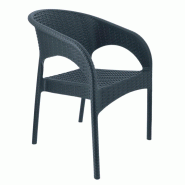Fauteuil polypropylène Panama - GRIS Fauteuil polypropylène Panama - GRIS