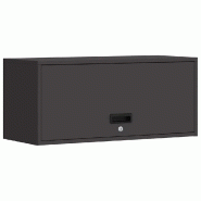 Helloshop26 - Armoire murale chic moderne espace gain garage 80 x 33 x 35 cm en acier noir 02_0052849 - noir Bois massif 3000237620559