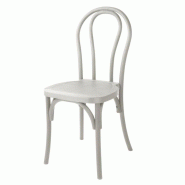 Lot de 4 chaises d'intérieur et d'extérieur empilables, style courbé, en polypropylène blanc SOHO Lot de 4 chaises d'intérieur et d'extérieur empilables, style courbé, en polypropylène blanc SOHO
