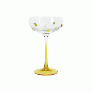 Novastyl - Lot de 4 coupes a champagne 27cl en verre citron - 3256391046487