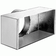 Plénum en acier pour grille avec piquage sur l'arrière MT F3 300x300 D160 - Aldes - 11053757