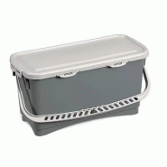 Seau rectangulaire 20l gris + couvercle Seau rectangulaire 20l gris + couvercle