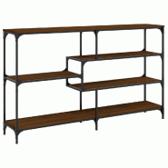 Table console chêne marron 160x32x95 cm bois d'ingénierie Modèle Orion Factory - 833959