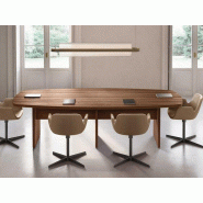 Table de réunion tonneau Forté - fabriquée en Italie - haut de gamme - Dimensions : L280 P120 cm