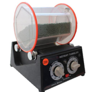 Tonneau rotatif de tribofinition pour les opérations de polissage et d'ébavurage