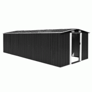 VidaXL Abri de jardin 257x580x181 cm Métal Anthracite Modèle Vega Chic - acier 143354