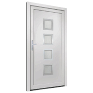 Vidaxl porte d'entrée blanc 108x208 cm pvc 3187842 Vidaxl porte d'entrée blanc 108x208 cm pvc 3187842