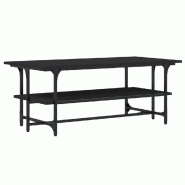 VidaXL Table basse Noir 100x50x40 cm Bois d'ingénierie Modèle Atlas Master Flex - 835319