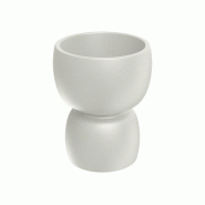 WellHome - Pot en polyéthylène rotomoulé 17/12L Ø40x48cm en coloris Blanc Sable - Duala Round - blanc plastique WH17315 WellHome - Pot en polyéthylène rotomoulé 17/12L Ø40x48cm en coloris Blanc Sable - Duala Round - blanc plastique WH17315