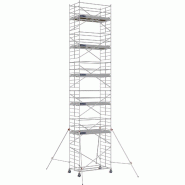 Échafaudage roulant aluminium DOCKER 150 version lisses - Hauteur de travail : 12,90 m - DUARIB - 7225110 Échafaudage roulant aluminium DOCKER 150 version lisses - Hauteur de travail : 12,90 m - DUARIB - 7225110