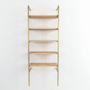 Élément de départ Queen Vogue or 5 tablettes chêne clair L90xH240cm