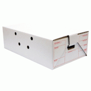 Boîte transport traiteur fermeture automatique carton blanc 59,5x37x19cm -par 15