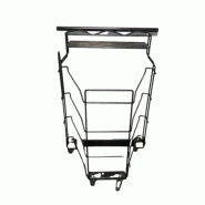 Chariot self-service pour plateaux et verres - Empilable, ergonomique, fabrication italienne Chariot self-service pour plateaux et verres - Empilable, ergonomique, fabrication italienne