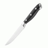 Couteaux à steak rivetés Premium avec manches en ABS noir (lot de 6) - Ref GR919 - Olympia - 5050984772672