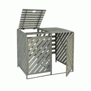 Décoshop26 - Abris poubelles pour poubelles d'une capacité de 60 à 240 litres 121 x 133 x 98 cm bois de sapin gris 04_0007008 - gris 3000261995128 Décoshop26 - Abris poubelles pour poubelles d'une capacité de 60 à 240 litres 121 x 133 x 98 cm bois de sapin gris 04_0007008 - gris 3000261995128