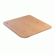 Emh Plateau de table 70x70 cm en bois massif – coins arrondis – restaurant, café et hôtel - Bois massif PBM70X70X3NATCOCHAR