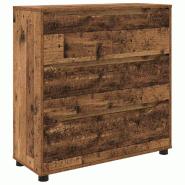 Helloshop26 - Armoire de rangement élégante minimaliste avec tiroirs 80 x 31 x 81 cm en bois d'ingénierie bois ancien 02_0054629 - Bois massif 3000