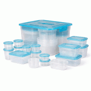 Set de boîtes de conservation – 50 pièces – Avec couvercles – Tailles variées – Sans BPA - transparent FN37388