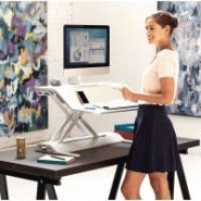 Station de travail assis-debout lotus fellowes blanc référence : 459755