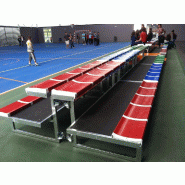 Tribune amovible T-Flex G3 - pourvue de roues sur l'arrière - structure métallique et sièges G3