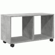 VidaXL Armoire à roulettes gris béton 72x33x42,5 cm bois d’ingénierie Modèle Apex Pro - 853140 VidaXL Armoire à roulettes gris béton 72x33x42,5 cm bois d’ingénierie Modèle Apex Pro - 853140