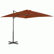 VidaXL Parasol de jardin en porte-à-faux avec mât en aluminium Modèle Sirius Nova - rouge 312305