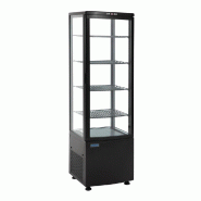 Vitrine réfrigérée panoramique avec portes incurvées Série C noire 235L - Polar - DP289
