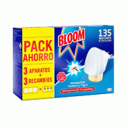 BLOOM - Insect Bloom Savings Pack 3 pcs. 3 pcs. Appareil+3 recharges pour moustiques communs et tigres - 8410436388399