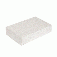 Boite traiteur baroque The Pack carton ondulé nano micro 28x42x6cm blanc - x100