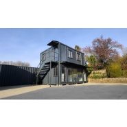 Conteneur de bureau modèle MODULHAUS - Solution modulaire haut de gamme avec excellente isolation et flexibilité maximale