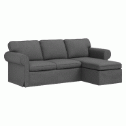 Canapé Gris foncé 215 x 138 x 80 cm tissu Modèle Armony Pure - 8721364376366