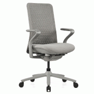 Chaise de bureau / chaise pivotante VERVIO Dossier en tissu maillé 3D / assise en tissu gris hjh OFFICE - gris polyester 790036