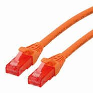 Cordon ROLINE UTP Cat.6, LSOH, Component Level, orange, 0,3 m Cordon ROLINE UTP Cat.6, LSOH, Component Level, orange, 0,3 m