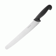 Couteau à pâtisserie denté noir 250mm | Hygiplas - CF895